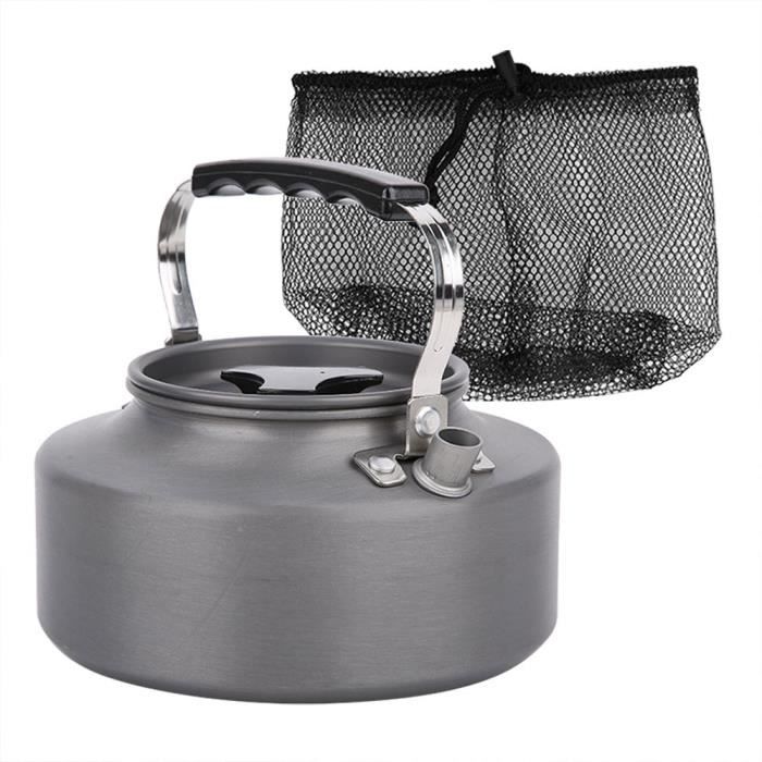 Bouilloire De Camping GBKDQQ 0.8 L Aluminium + 4 Gobelets Inox - Léger, Rapide, Idéal Rando, Pique-nique