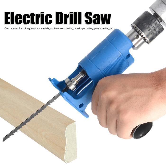 Adaptateur Scie Alternative Pour Perceuse - 3 Lames Pour Bois, Métal, Viande