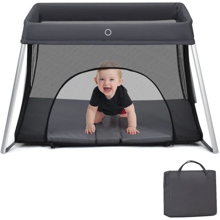 Costway Lit Parapluie Bebe Avec Matelas Souple Et Lavable Parc Pliable Pour Bebe Fermeture Eclair Pour Entree Sac De Transport Cdiscount Puericulture Eveil Bebe