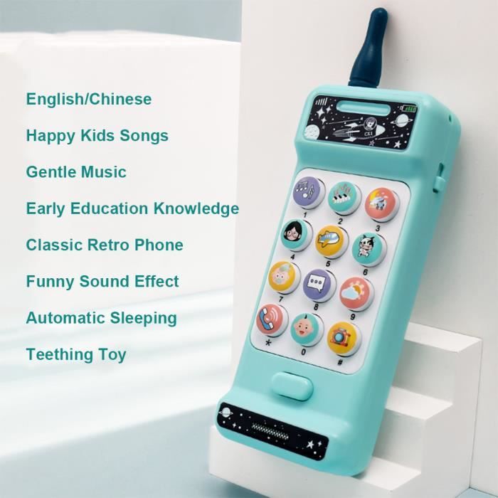 Telephone Retro Bebe Jouets Educatifs Precoces Pour 3 6 9 12 Mois Nouveau Ne Bleu Cdiscount Puericulture Eveil Bebe