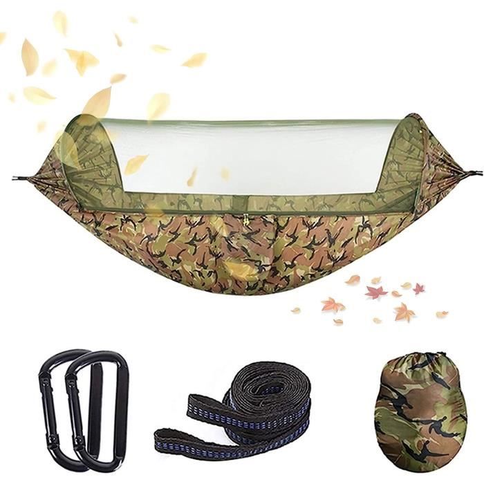 Hamac de Camping en plein air avec moustiquaire, auvent Portable de jardin, tente de couchage suspendue, balançoire pour randonnée naturelle, auvent