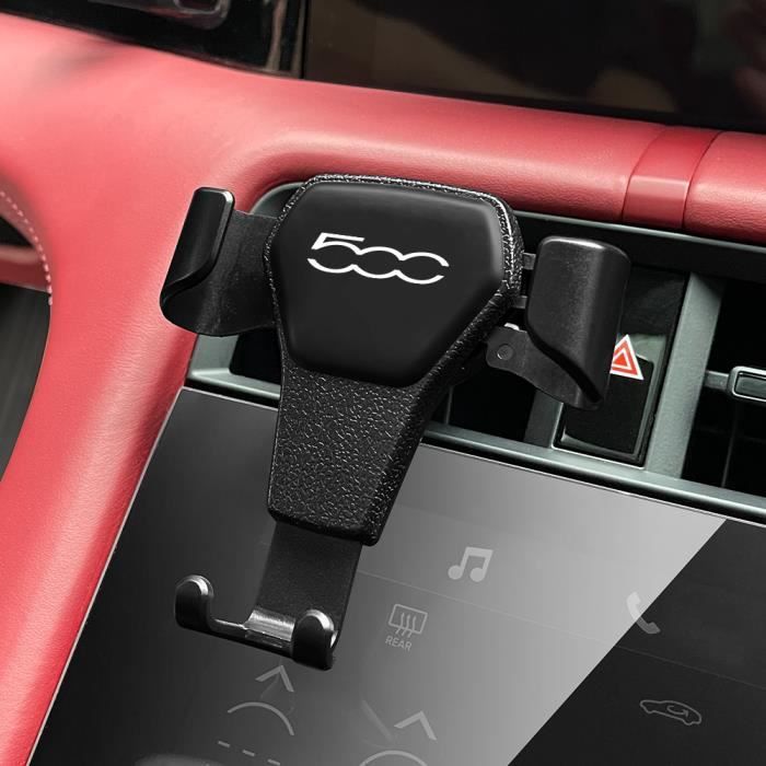 Pour Fiat 500 Noir - Support de téléphone portable réglable pour grille d'aération de voiture, Support, Suppo