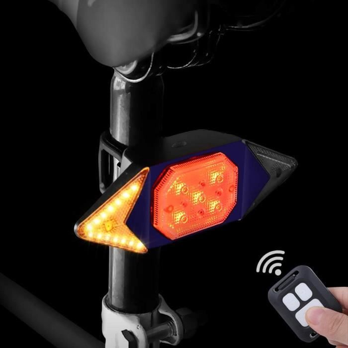 Alomejor clignotant de vélo Vélo LED Feu arrière Télécommande sans fil