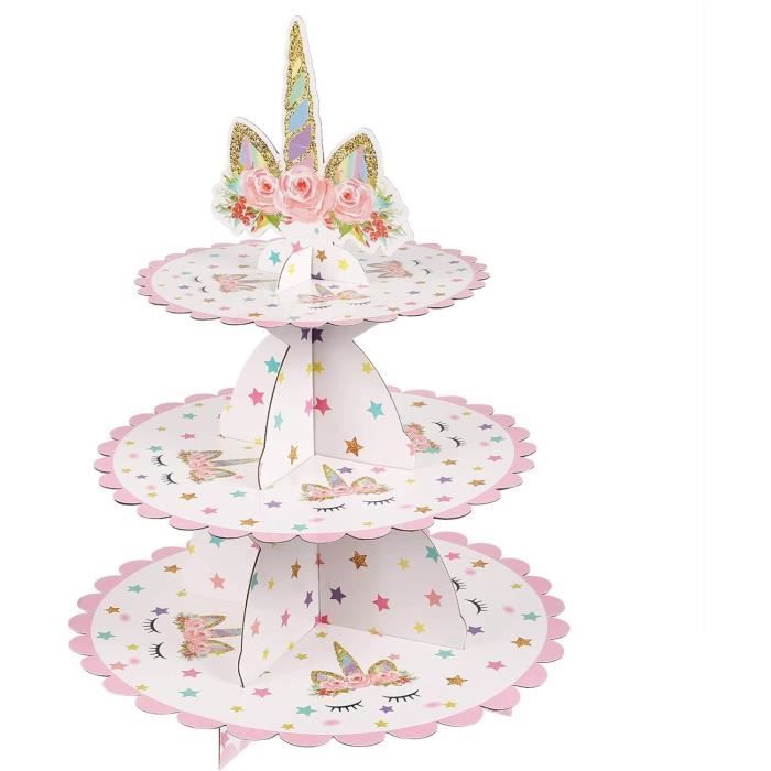 Support à Gâteau 3 Niveaux Transparent En Acrylique - Pour Cupcakes, Desserts, Fruits - Fête, Mariage, Buffet