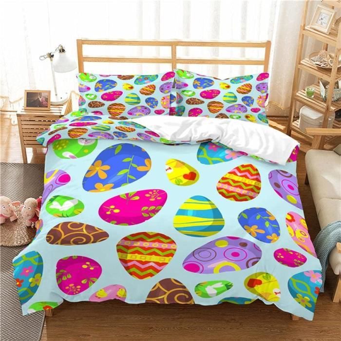 Housse De Couette Imprimée 3D Microfibre Parure De Lit 3 Pièces - Jeu Vidéo Double 200x200cm