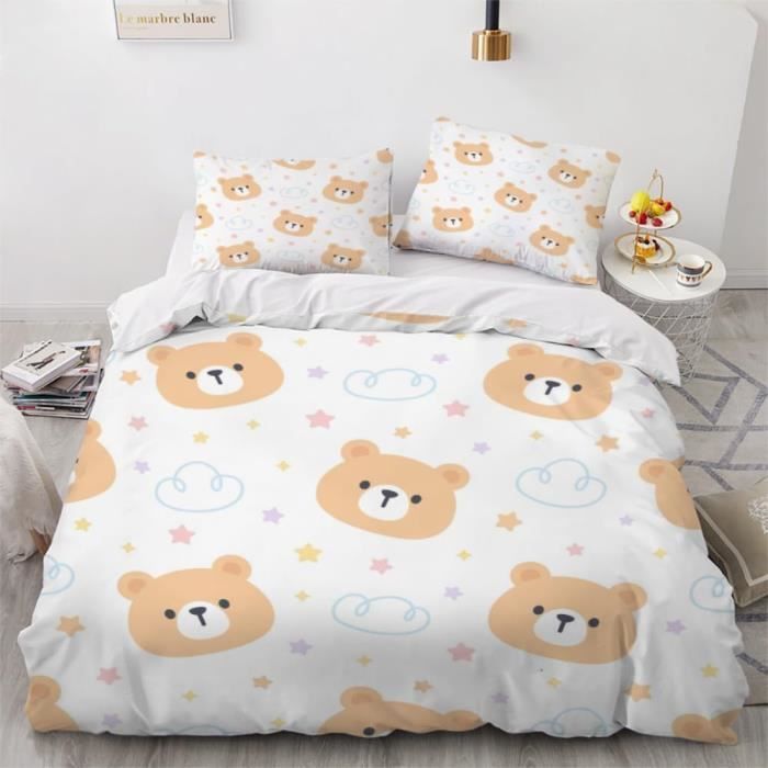 Parure De Lit 90x190 Enfant Halloween Citrouille Heureuse Housse De Couette En Microfibre