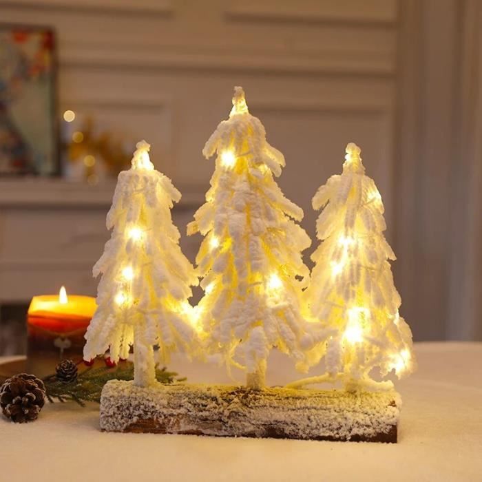 COSTWAY Mini Arbre De Noël Artificiel De Table H60CM En Pvc Avec 34 Branches Decore De Pommes De Pin Base De Ciment En Toile De Jute