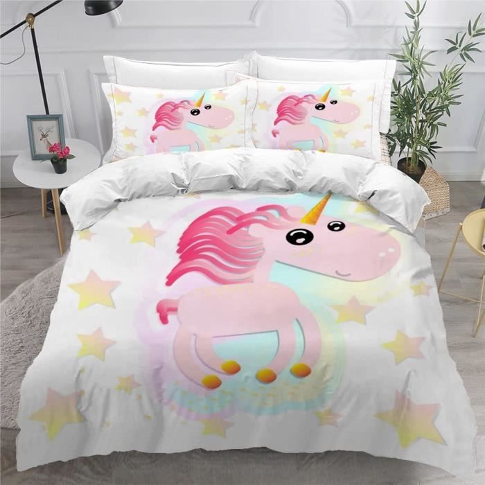Housse De Couette 240x260cm + 2 Taies D'oreiller 65x65cm - Motif Pivoine Vintage - Microfibre Douce - Fermeture éclair Et Attaches - 11
