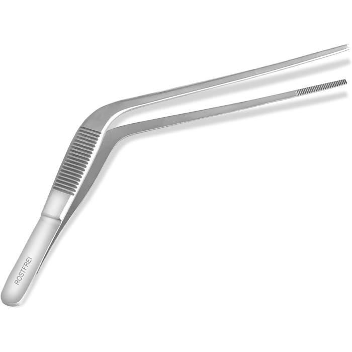 Pincette à Timbres Courbe En Inox – Grandes Pales 11 Cm, Outil De Collection Et Modélisme, Précision Professionnelle