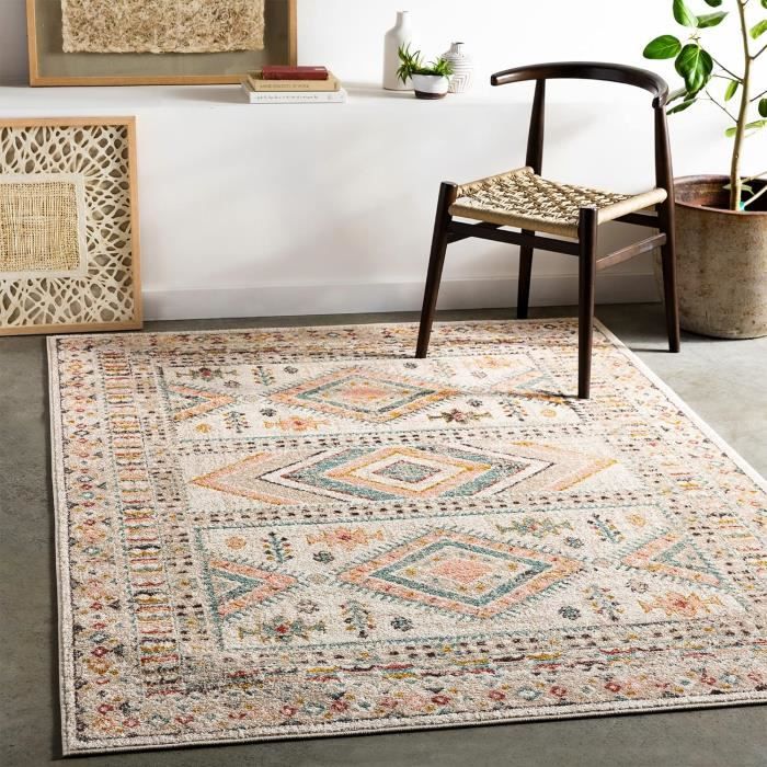 Tapis De Salon Moderne En Laine Carvo En Laine - Jaune - 200x290 Cm