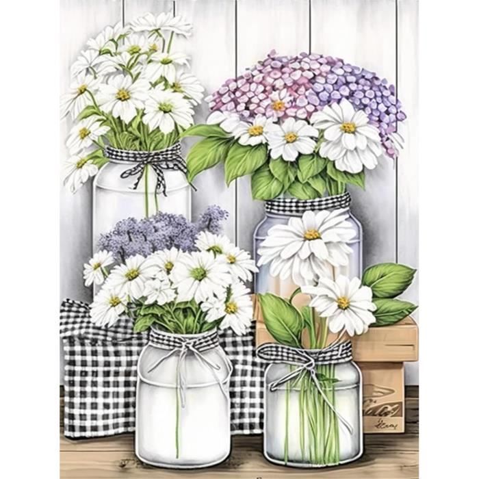 ZGmaxCL 5D Diamond Painting Kit Fiori e Vasi Decorazione Artigianato