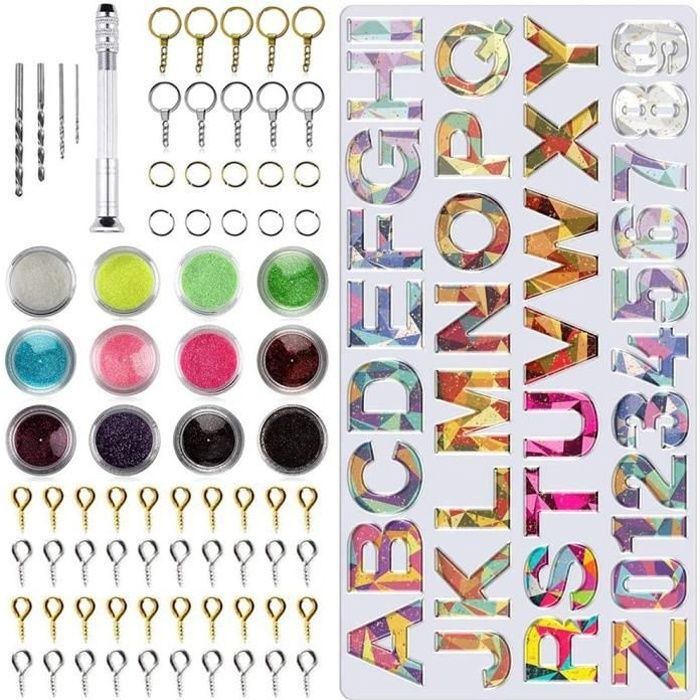 Jatidne Moule Lettre Resine Epoxy Bijoux Moule Silicone Resine Moule