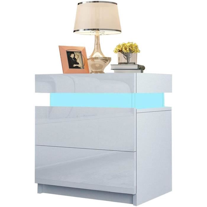 Table De Chevet Design Blanc Cdiscount