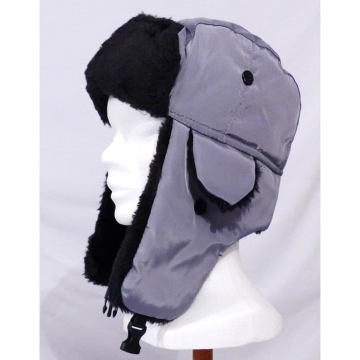 Chapka Homme Avec Cache-oreilles Et Masque Amovible - Bonnet D'hiver Réglable Polyester - Ski, Chasse, Outdoor