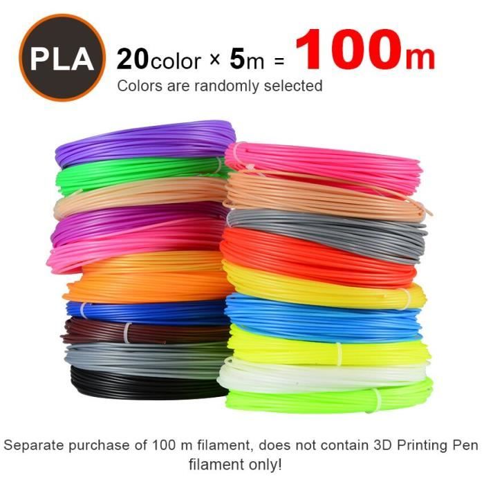 Nouveau 20 Pièces-lot 3D Imprimante ABS Filament 10 M-pcs 20 Couleurs  1.75mm PLA 3D Impression Filament Pour 3D [3CD1E68]