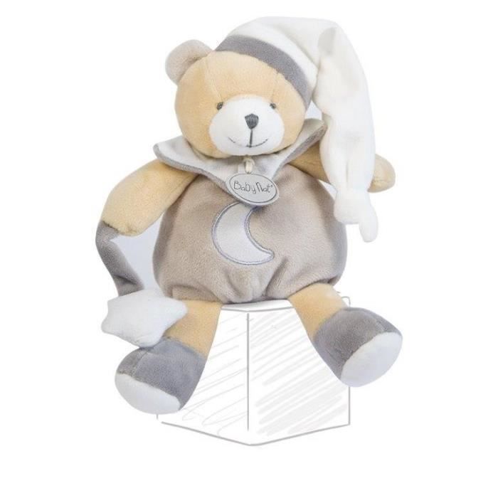 Doudou Babynat Baby'nat ours pantin gris luminescent avec etoile 20 cms  BN0139 - Cdiscount Puériculture & Eveil bébé