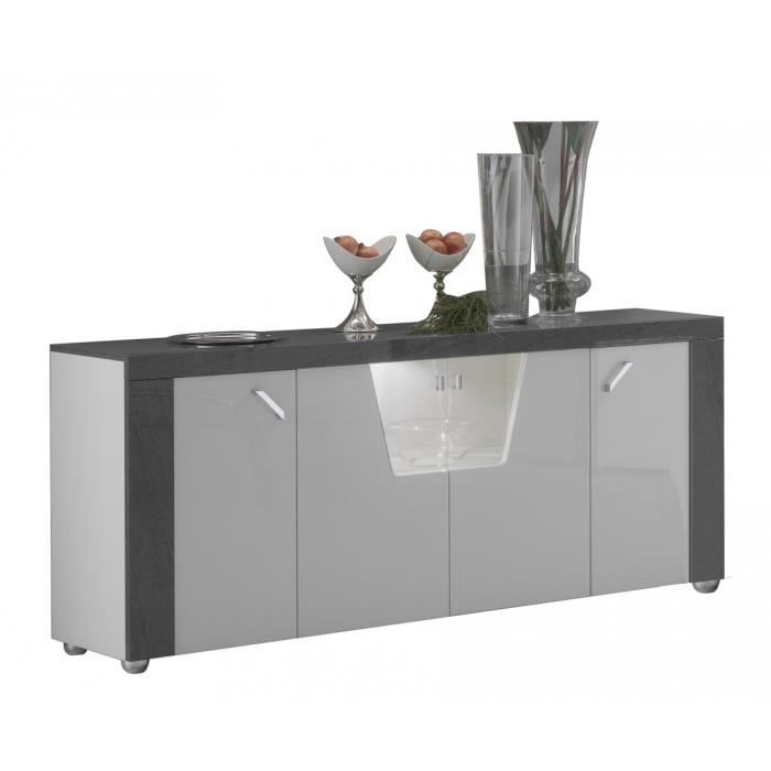 Luna - Buffet 4 portes avec Led