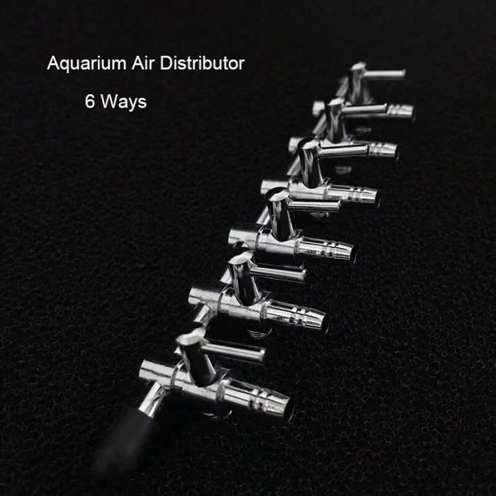 (6 way)Valves de répartition d'air pour aquarium,1 2 3 4 5 voies, pour