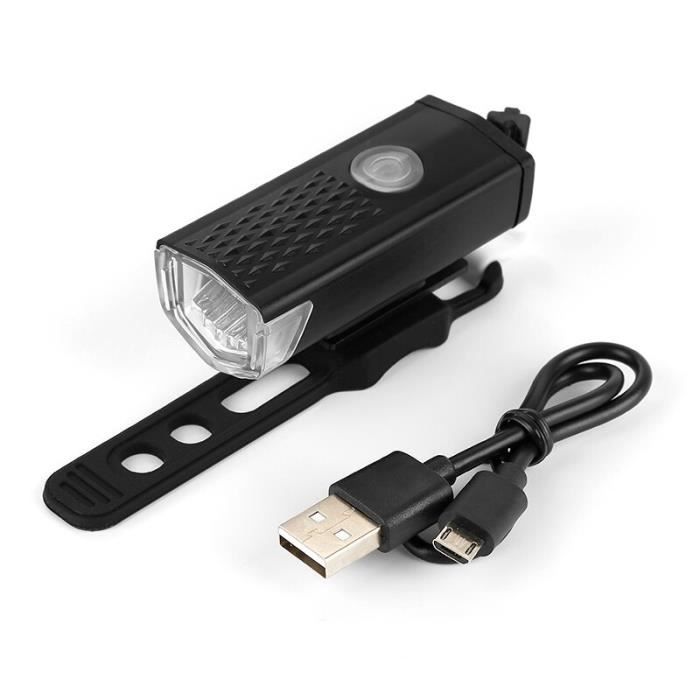 Vélo Phare USB Rechargeable 300 Lumen 3 Mode Vélo Avant Lampe Vélo Lampe De Poche LED Black Lantern