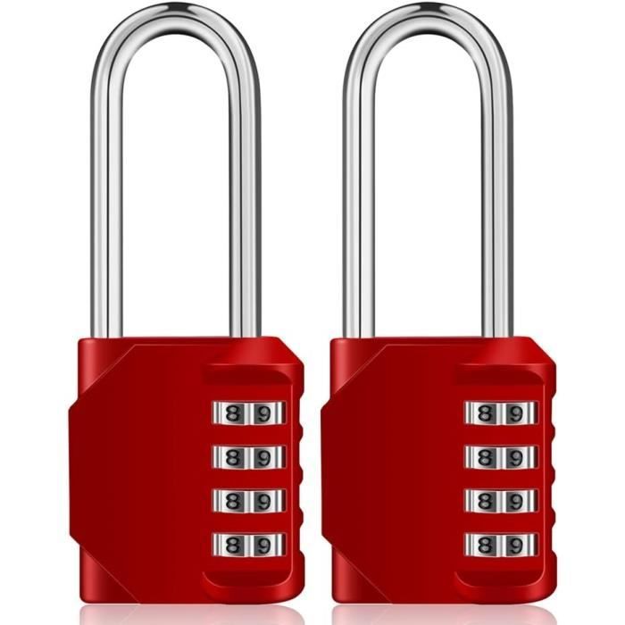 HOJLKLD Cadenas à Code 4 Chiffres – Anse Longue Étanchéité Zinc, Sécurité Extérieur Jardin Porte Casier