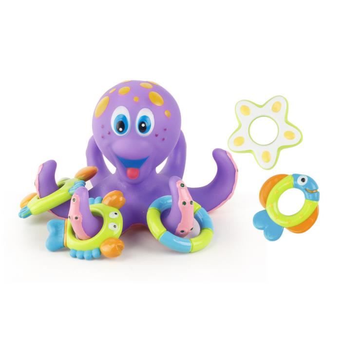 Jouet De Bain Pour Bebe Pieuvre De Dessin Anime Jouet De Bain Mignon Jouet De Plage Flottant Pour Enfants 6pcs Cdiscount Puericulture Eveil Bebe