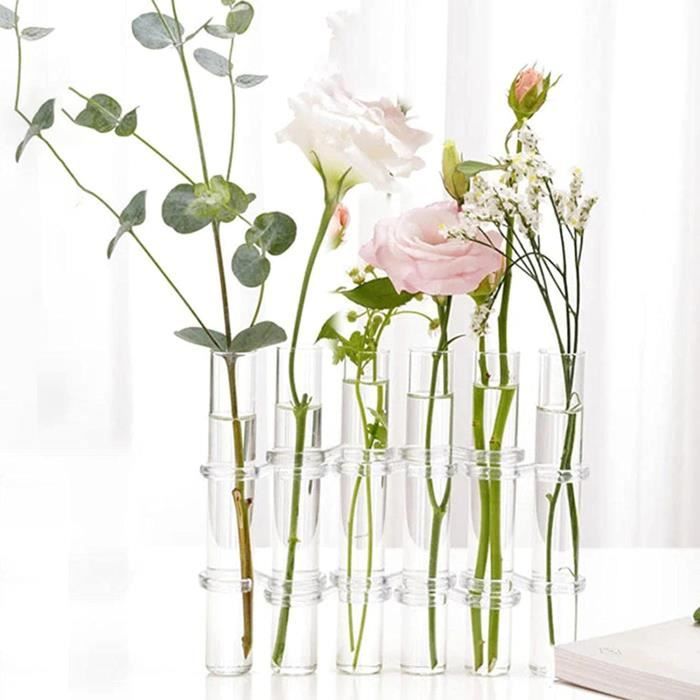 Vases à fleurs en tube à essai en verre feuille d'or - Lot de 3 > Mariage  Déco Belle Nuance