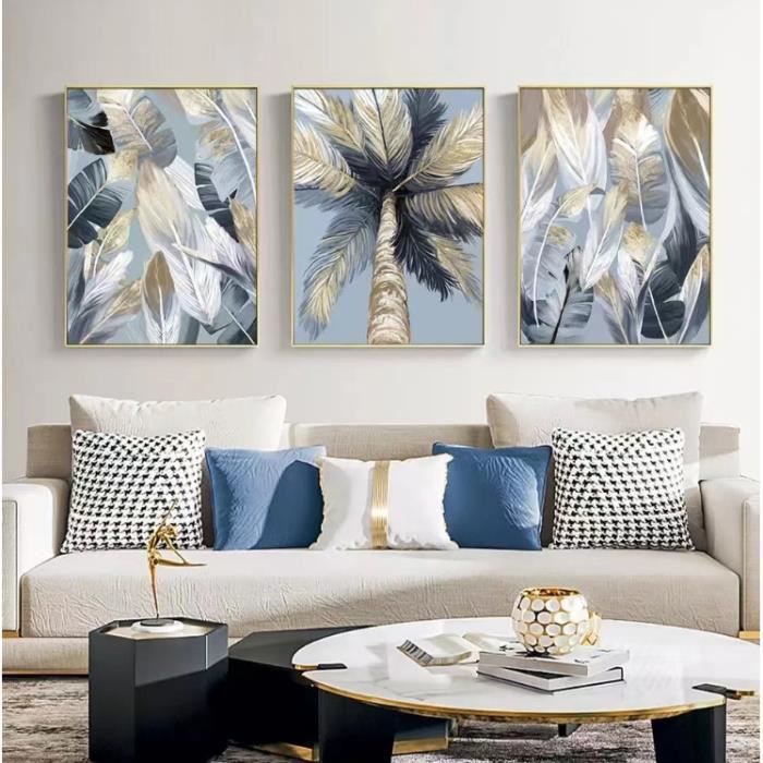 JINHJ Affiche D'art Mural Papillon Bleu Moderne Peinture Sur Toile Abstraite Image Animale Impression HD Salon Décor à La Maison (40x40cm/15.7x15.7inch) Sans Cadre