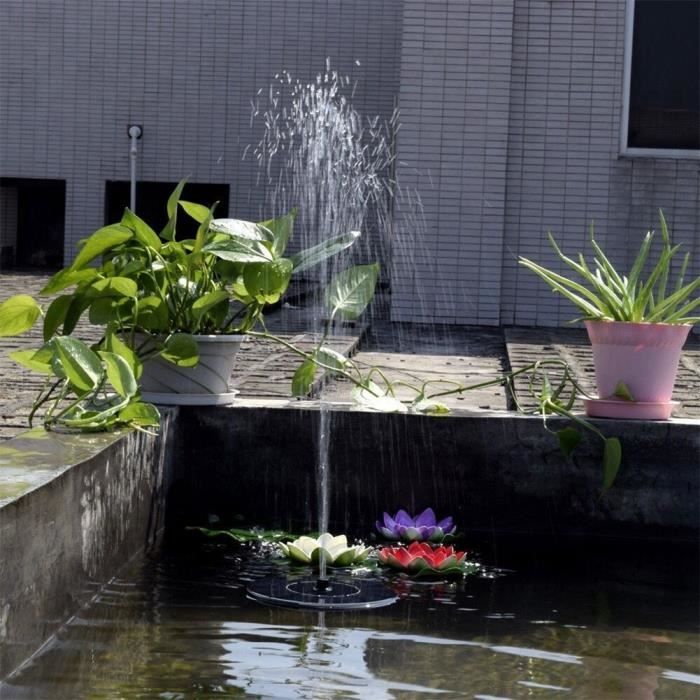 180L / H 1.4W Pompe à eau flottante fontaine d'énergie solaire créative l'aquarium bassin piscine jardin-HAJ