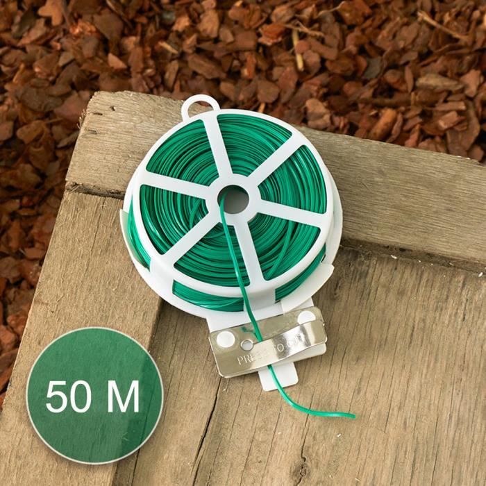 Cravate torsadée de jardin en plastique avec distributeur et cutter pour jardinage, maison