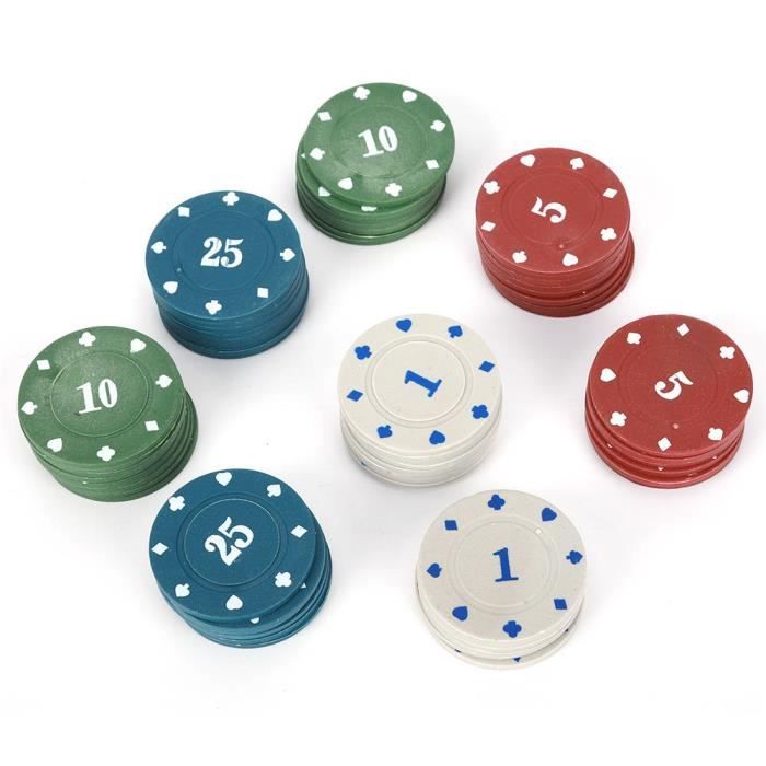 CRUXVOG – 100 Jetons Plastique Couleur 25 Mm – Bingo, Poker, Loto – Comptage, Tri, Jeu De Société