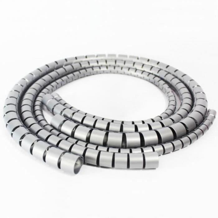 Protecteur de fil de câble à enroulement rond en spirale, manchon de câble, tube de couverture, protection de ligne, 2m, 8mm  13