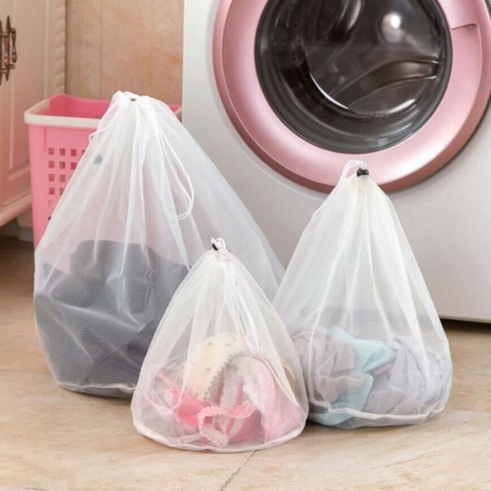 8 Sacs Filet Réutilisables Avec Crochet - Rangement Jouets, Objets - 2 Tailles - Nylon Solide