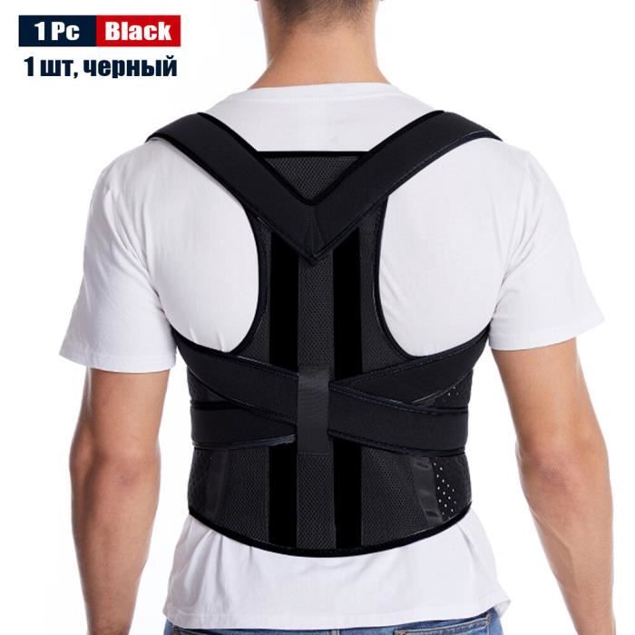 Correcteur de posture Correcteur de Posture du dos entierement reglable soutien de la taille des epaules Black 3XL for adults Cdiscount Sport