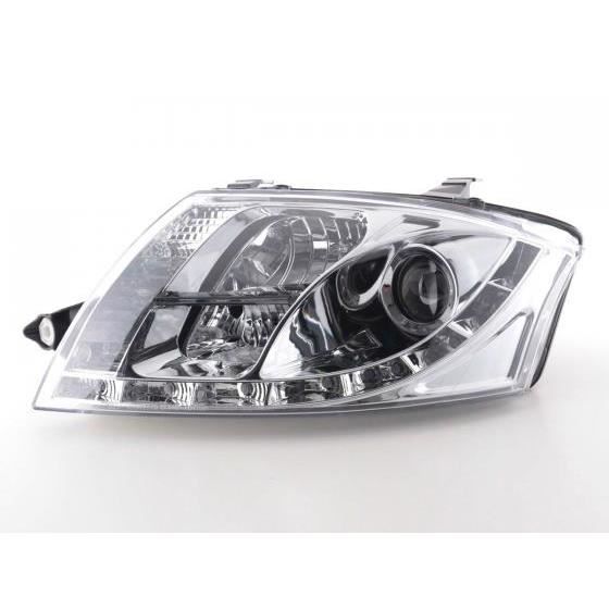 Phares Daylight set avec feux de jour pour Audi TT (type 8N) année 98-06 chrome