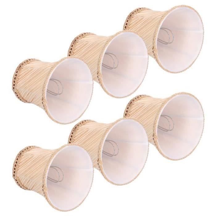 HOLIDYOYO Abat-jour Tissé En Corde De Paille - Style Boho Naturel Pour Plafonnier Et Lampe
