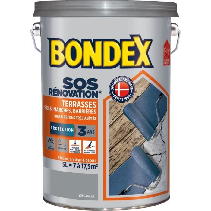 Bondex Peinture Renovation Terrasses Gris Galet Mat 5l Achat