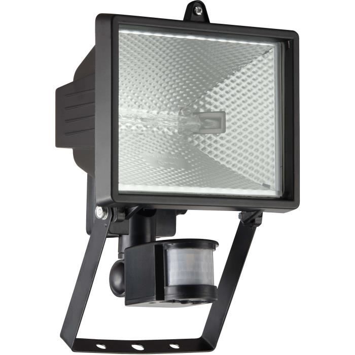 Projecteur extérieur TANKO avec détecteur de mouvement - BRILLIANT - Noir - 400W - IP44