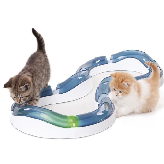 Comparer les prix de Catit Aire de Jeux Super Roller Grand Huit avec Balle Lumineuse pour Chat:  Animalerie