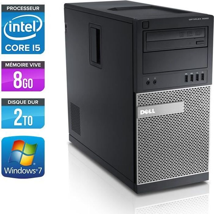 Pc de bureau Dell 990 Tour - Core i5 330GHz - 8Go - 2To - Dell