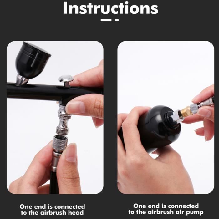 Tuyau D'air pour Peinture Aérographe, Tuyau D'air en Polyuréthane avec Raccords Filetés Femelles G1/8 Tuyau D'air pour Peinture Aérographe, Tuyau D'air en Polyuréthane avec Raccords Filetés Femelles G1/8
