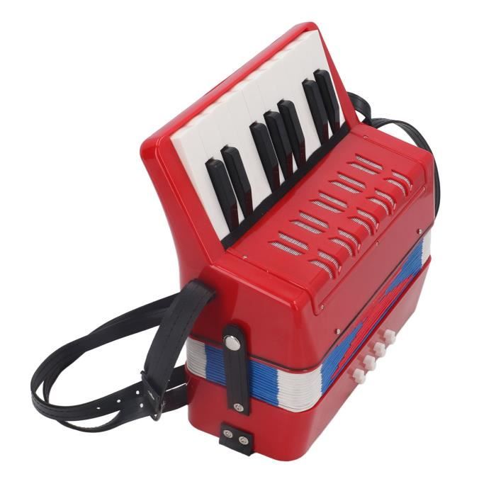 Piano Guitare Avec Lumières Herenear Jouet Guitare Et Piano 2 En 1 Avec Sangle - Instrument Multifonctionnel Éducatif Pour Enfants 3-5 Ans (Rouge