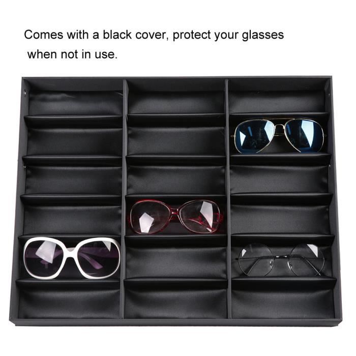 18 grilles lunettes présentoir lunettes de soleil boîte de rangement  lunettes organisateur de bijoux-HEN