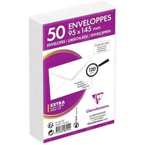 Cartes Avec Enveloppes Papermania - 50 Pièces 12.7x17.8cm - Blanches - Pour Invitations Et Créations