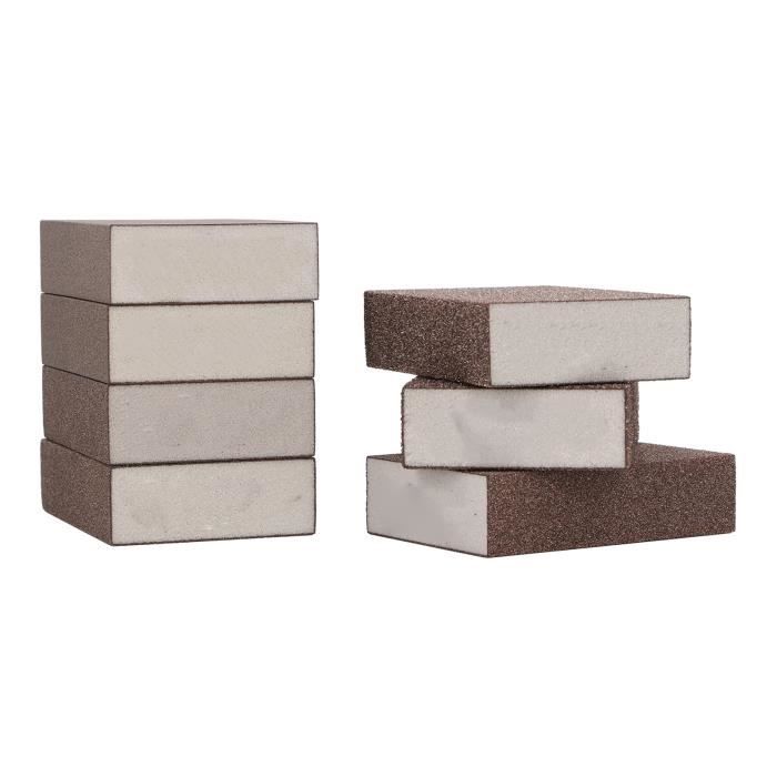 DIYEAH Lot De 4 Blocs De Ponçage Éponge - Papiers Émeri Grossier Et Fin Pour Maison Et Bricolage
