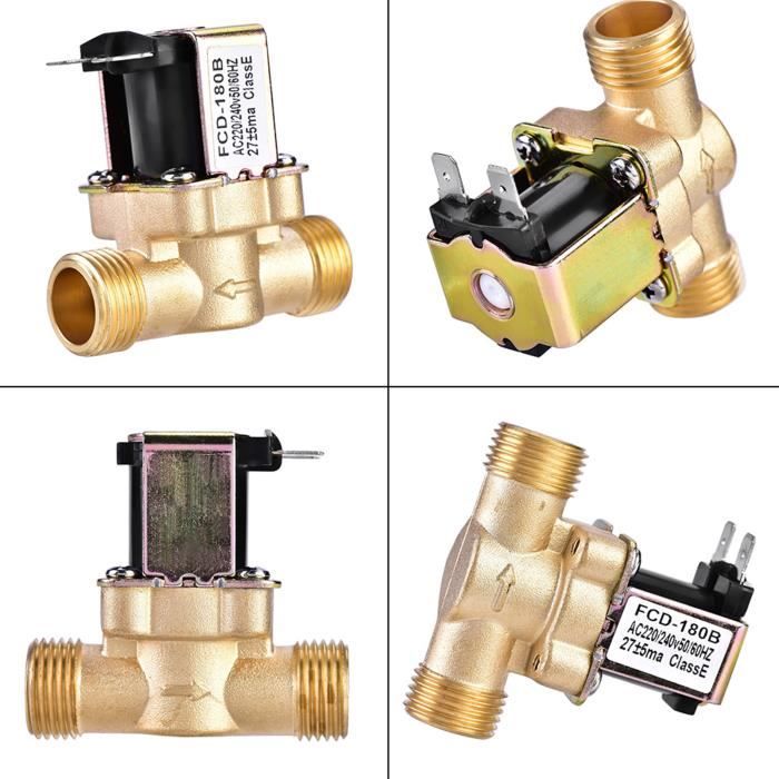 Vanne Magnétique 2/2 Voies En Laiton – Normalement Fermée G1/8 à G2 – Pour Air Ou Gaz – Marque EMC