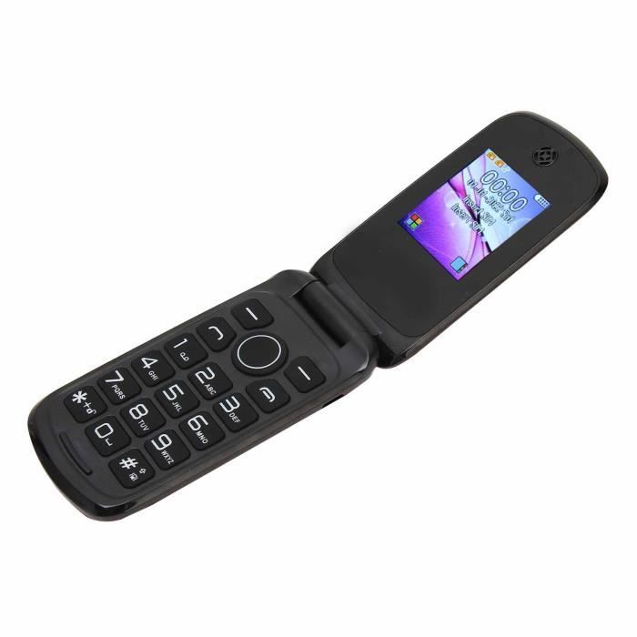Téléphone Portable À Clapet Double Écran Bluetooth FM SOS Dual SIM Or