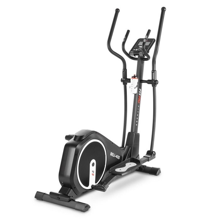 BELI-400 elliptique avec roue d'inertie 6kg, roues, connectivité APP, écran LCD, frein magnétique - FITFIU Fitness