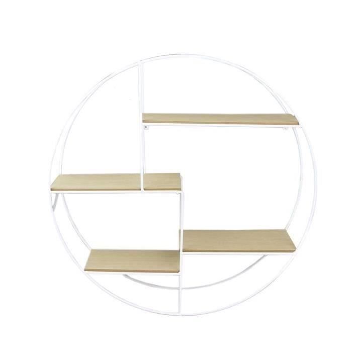 The Home Deco Factory Etagere Ronde Filaire M4 Blanc Cdiscount Maison