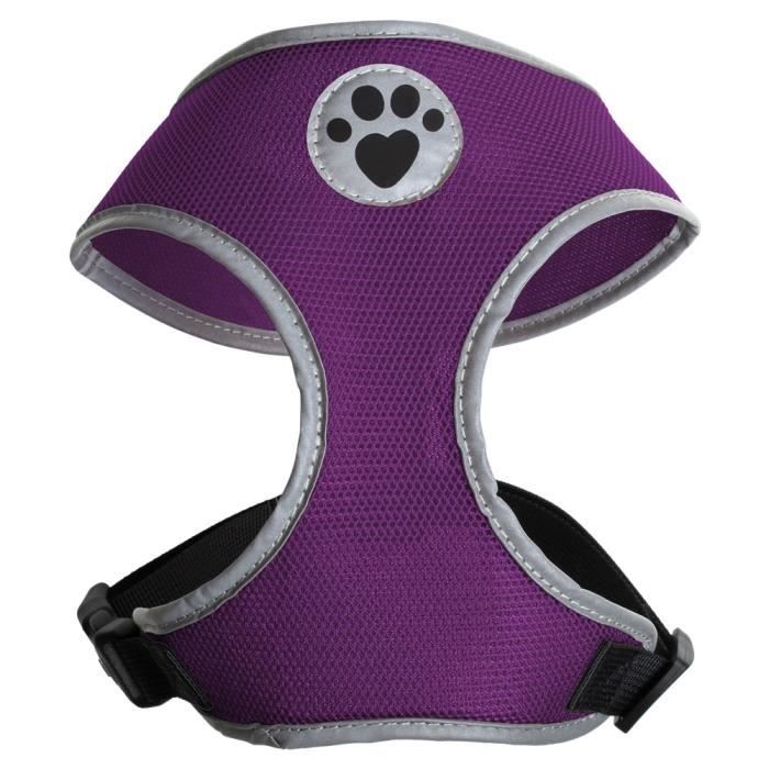 Comparer les prix de igadgitz Home U7055 - Harnais Chien Résistant Sueur, Gilet pour Chien, Chiot, Harnais pour Chien-Violet - Petit
