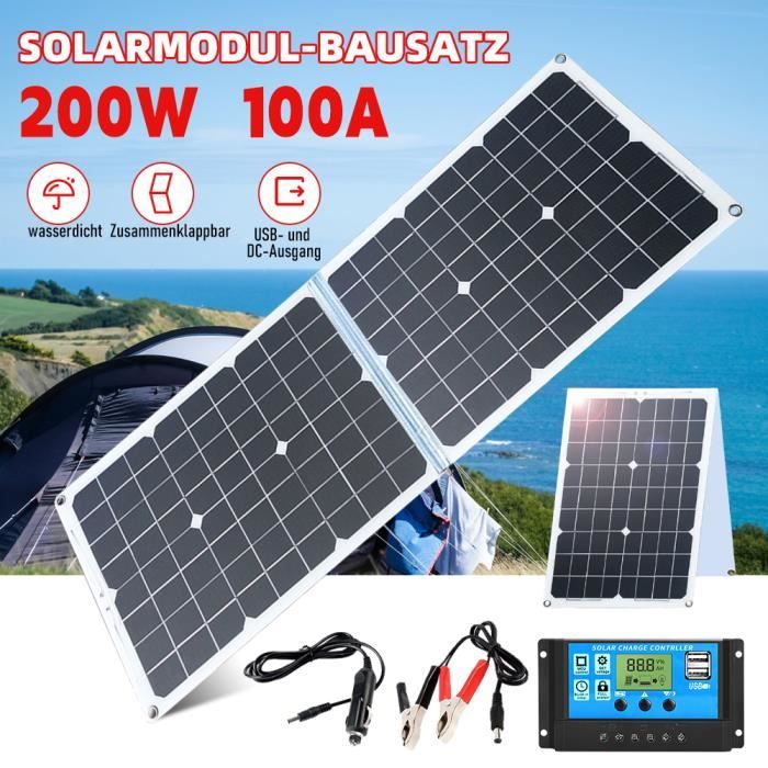 Kit Panneau Solaire 50W 18V Avec Régulateur MPPT - Portable, étanche, Pour Camping, Bateau, Van